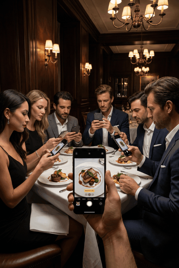 Friends logging their dinner with Milo